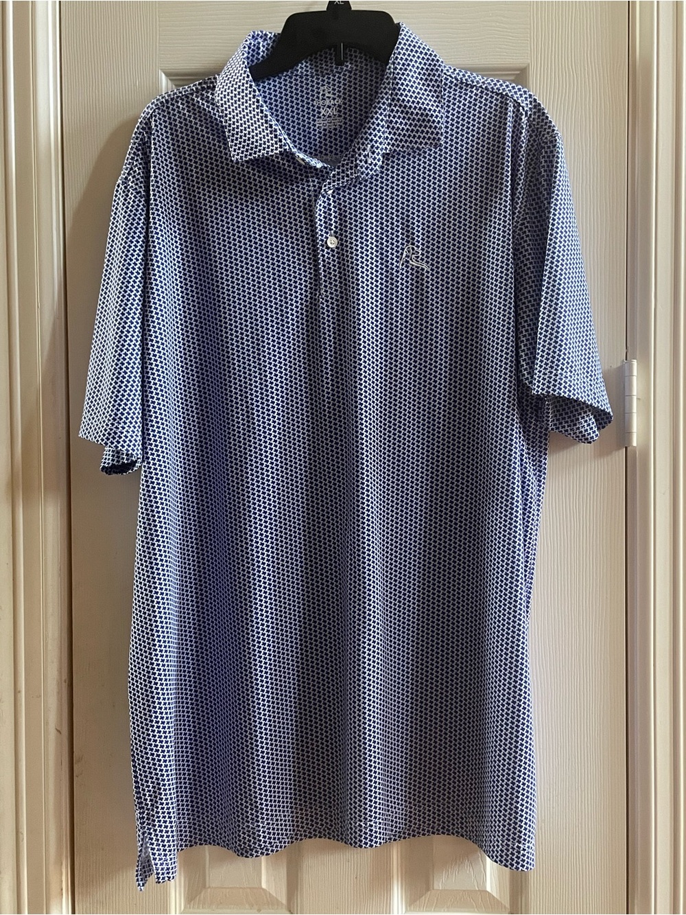 Rhoback "Don't Mess with Texas" Mens Performance Polo Flag Ocean Blue,
 XXL